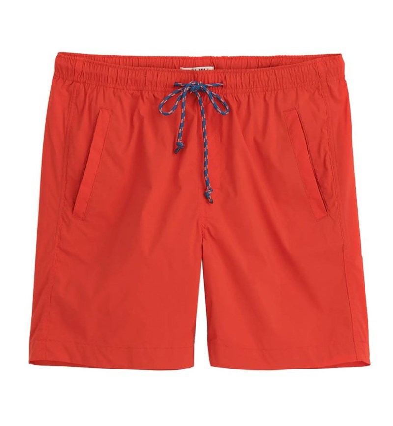 ALEX MILL SHORTS IN TOMATO RED