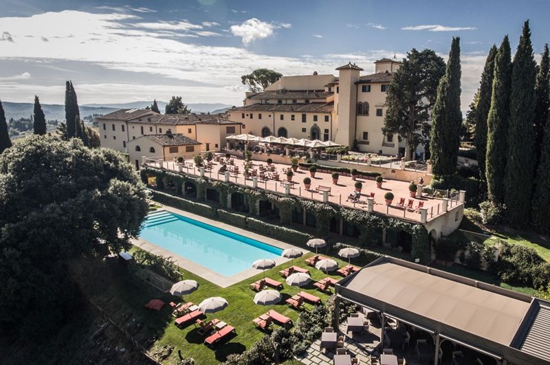 VIEW OF POOL IN TUSCANY