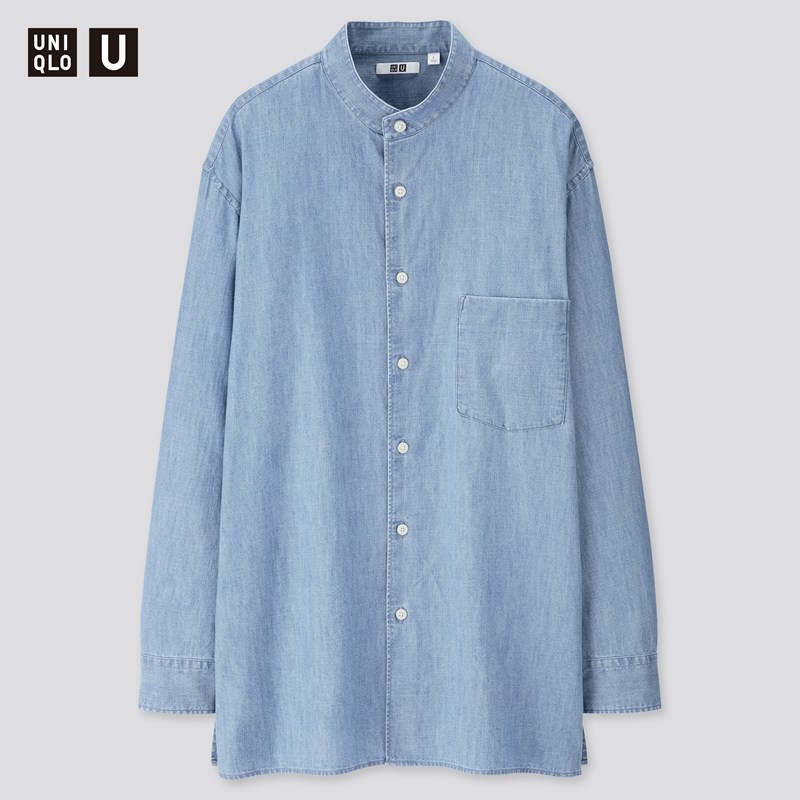 U Denim Stand Collar