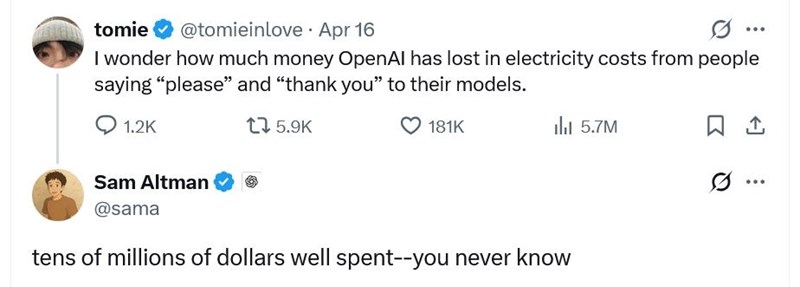 Sam Altman απάντηση στο X