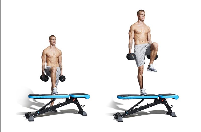 Step-ups με σηκωμένο γόνατο