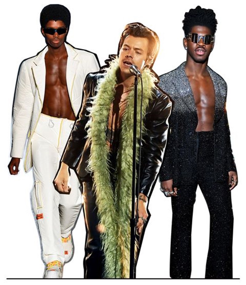 CELEBRITIES IN SHIRTLESS SUITS