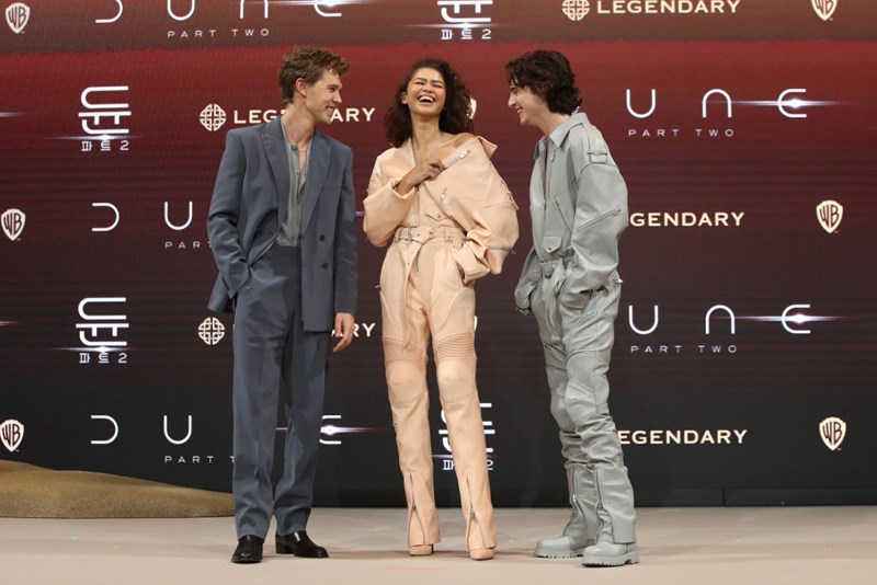 Austin Butler, Zendaya and Timothee Chalamet