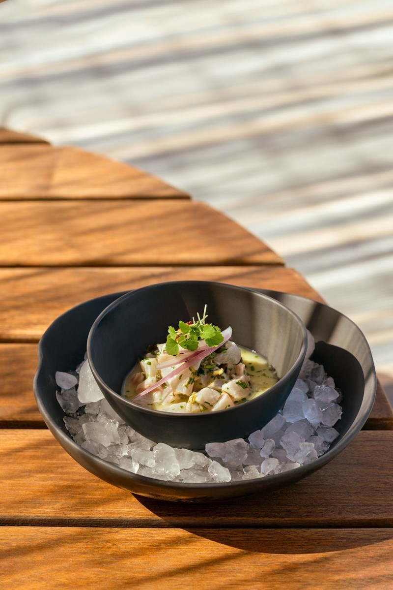 Το σεβίτσε σαλατούρι στο εστιατόριο Parostia