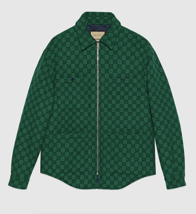 Gucci GG Wool Flannel Padded Overshirt