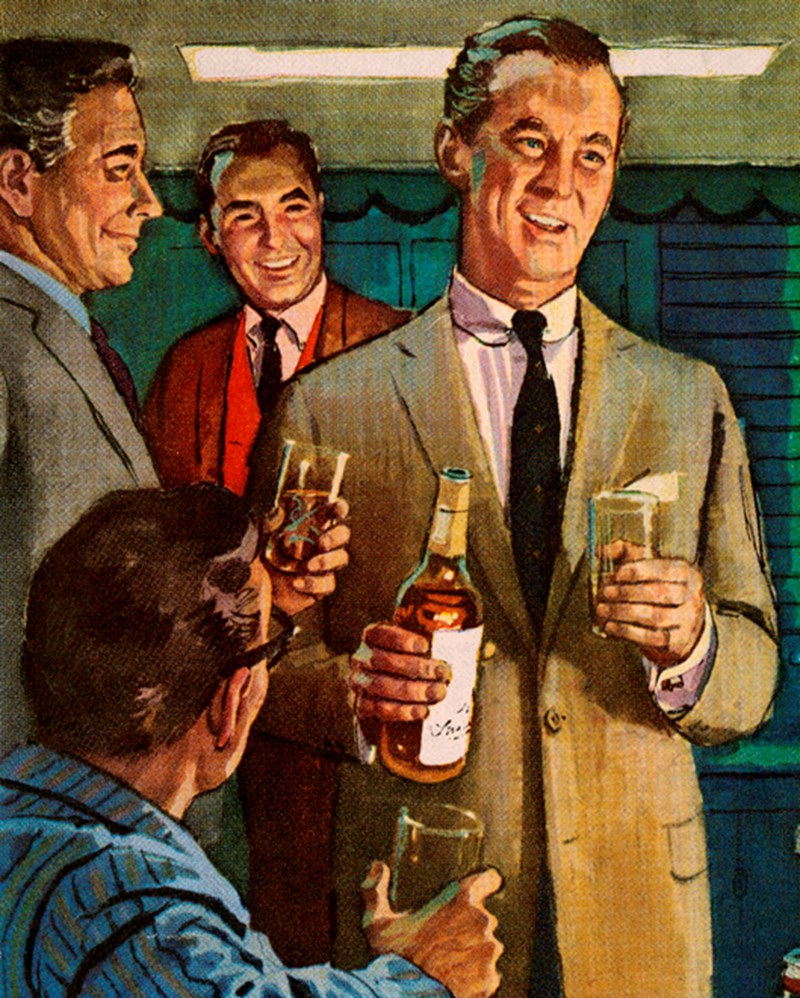 MEN DRINKING