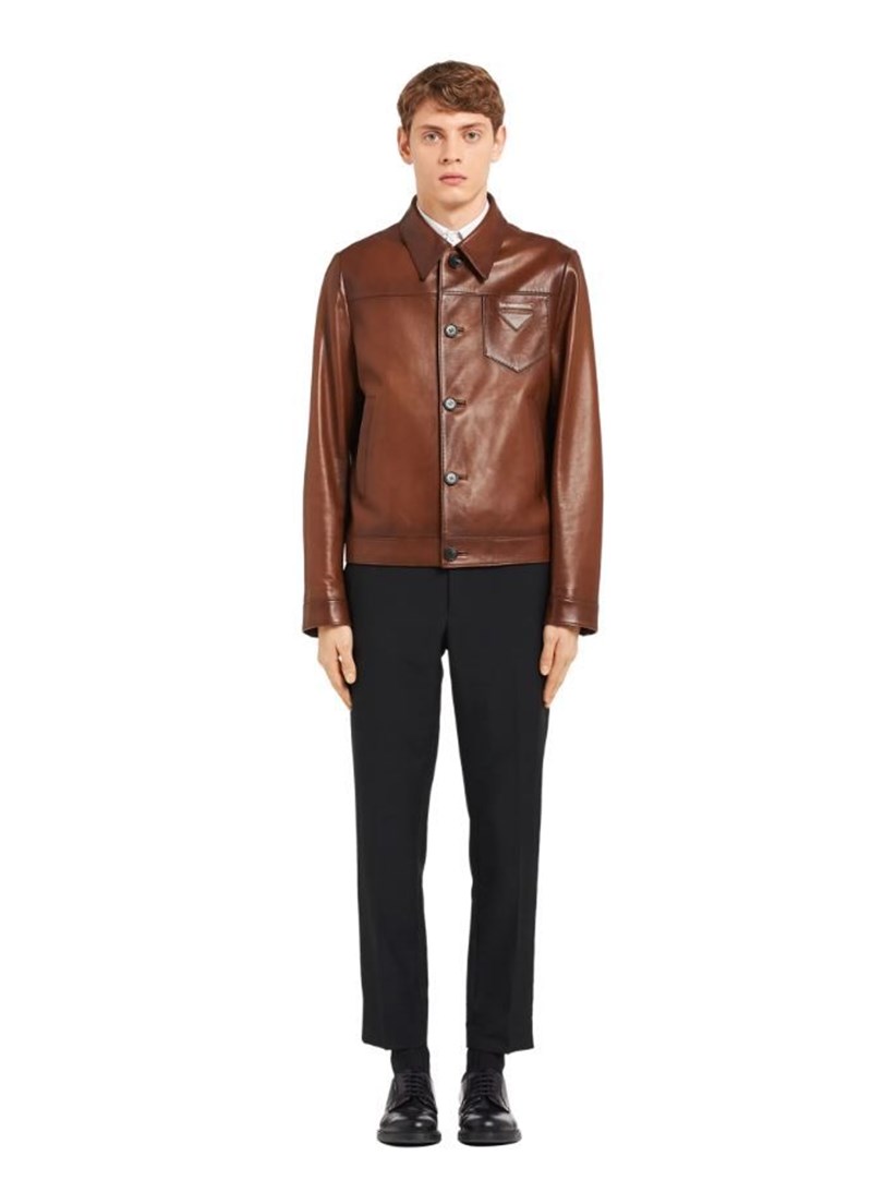 ΔΕΡΜΑΤΙΝΟ ΤΖΑΚΕΤ ΜΠΟΥΦΑΝ