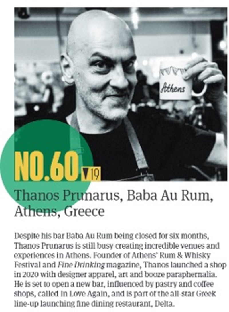 DRINKS INTERNATIONAL 2021 ΘΑΝΟΣ ΠΡΟΥΝΑΡΟΥΣ