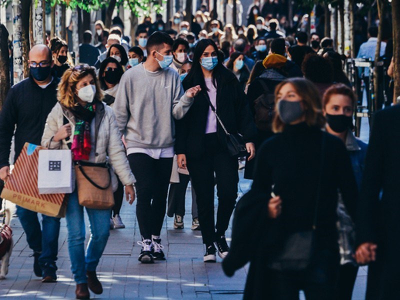 PEOPLE WITH FACE MASKS