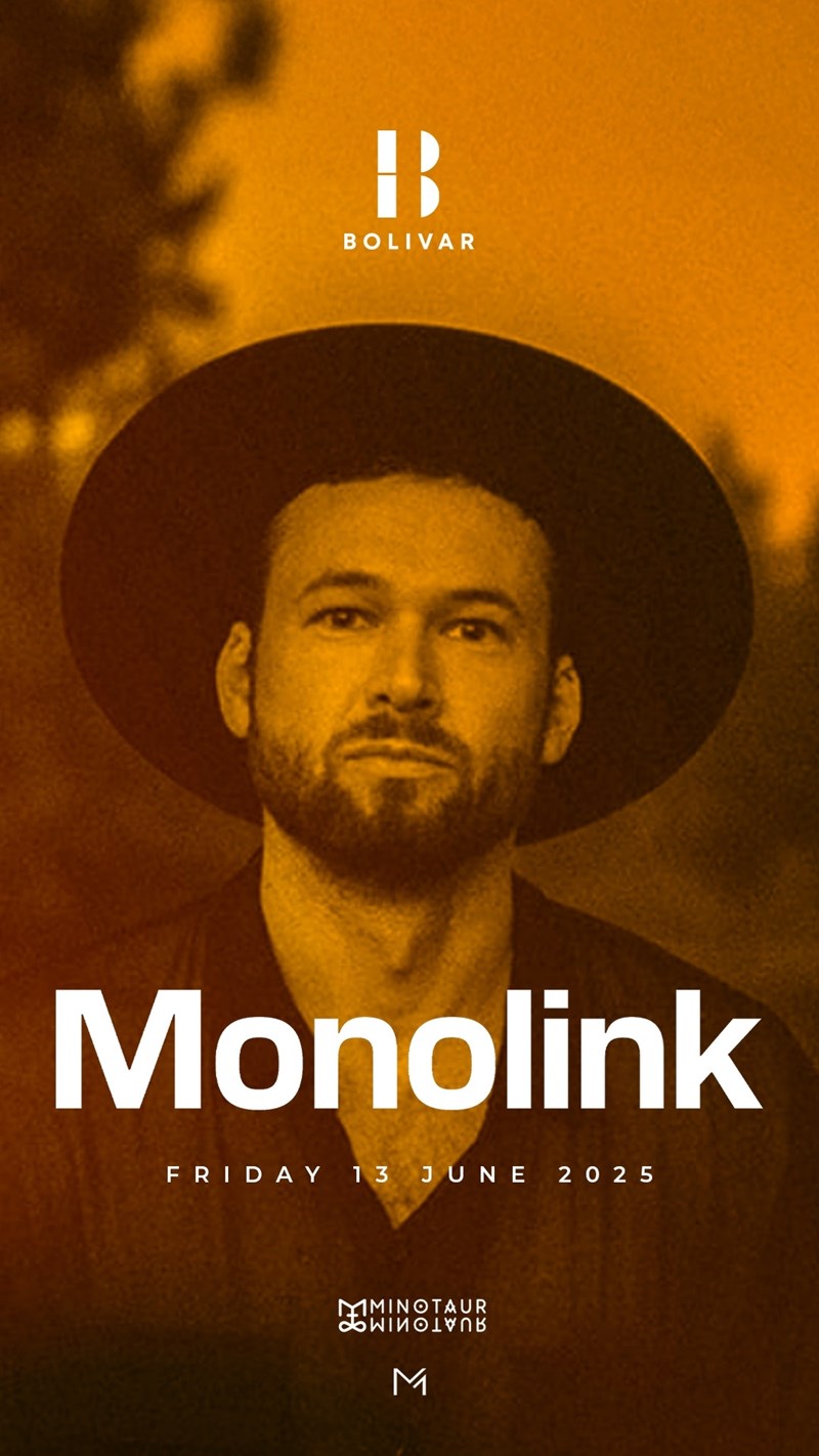 Το poster του live του Monolink στο Bolivar Beach Bar