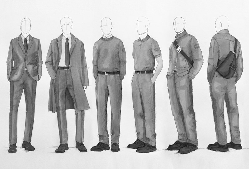 DIOR X PARIS SAINT-GERMAIN OFFICIAL WARDROBE SKETCH