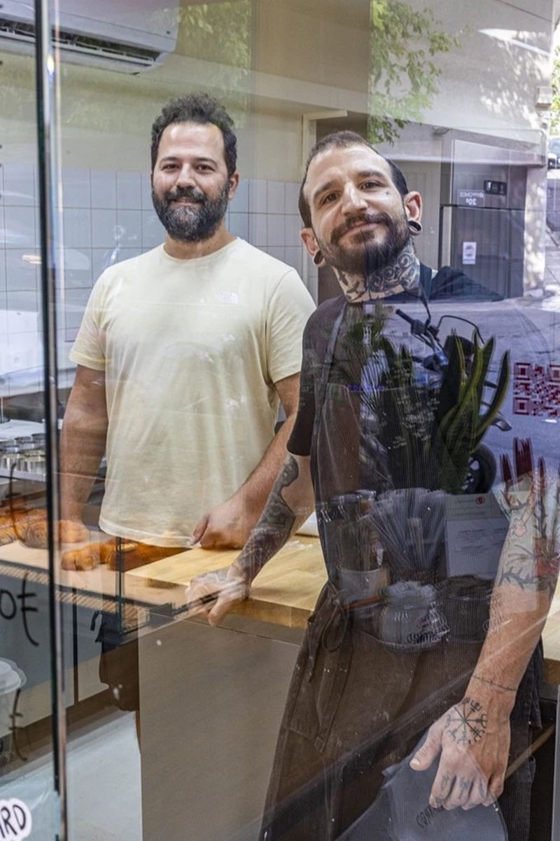 Οι σεφ Δήμος Μπαλόπουλος και Γιώργος Κηρύκος