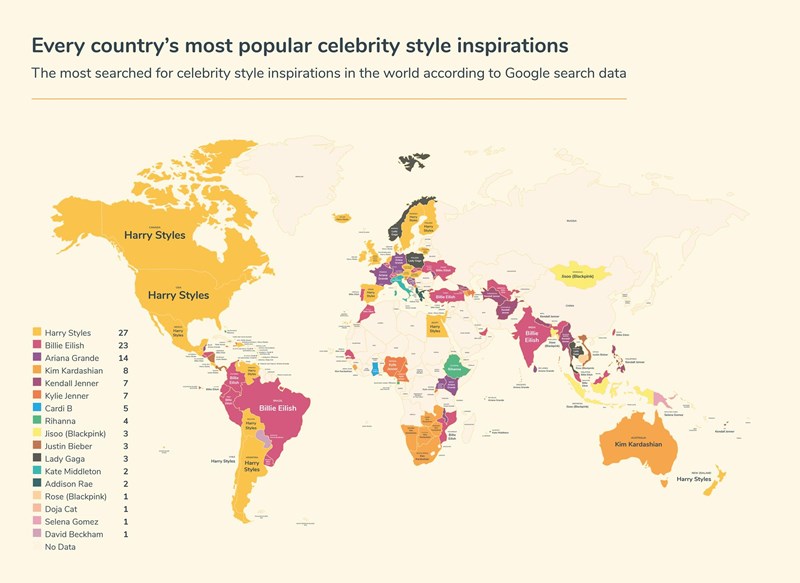 παγκόσμιος χάρτης για στυλ