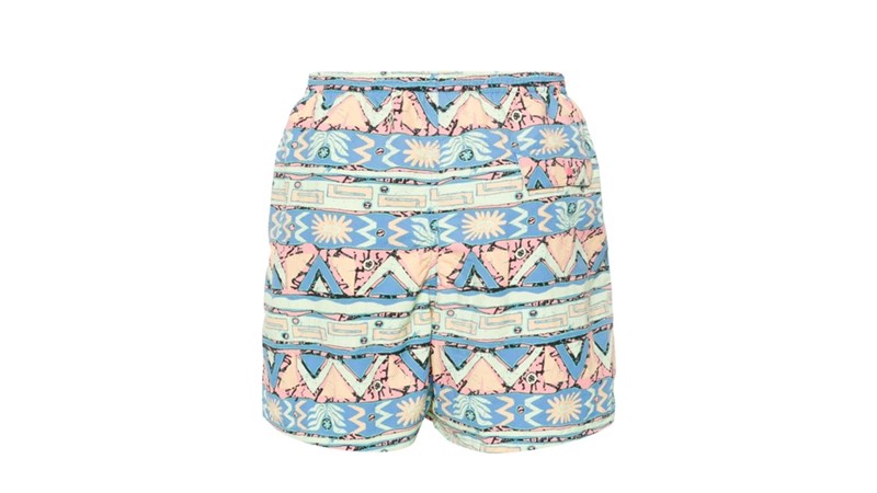 The men's swimwear with geometric pattern by Patagonia