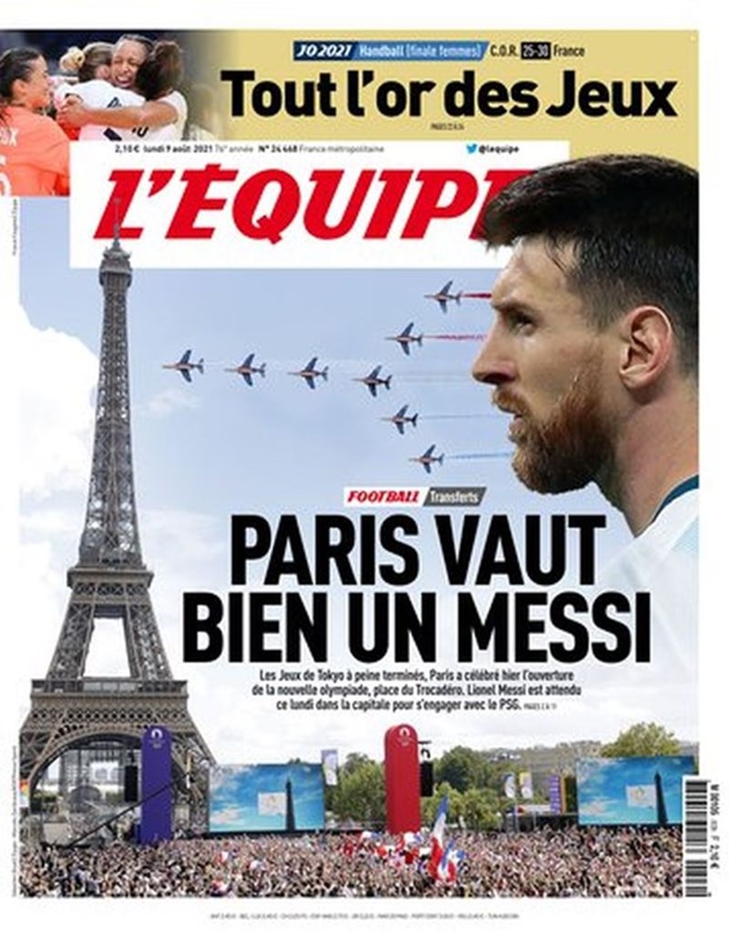 πρωτοσέλιδο εφημερίδας για lionel messi