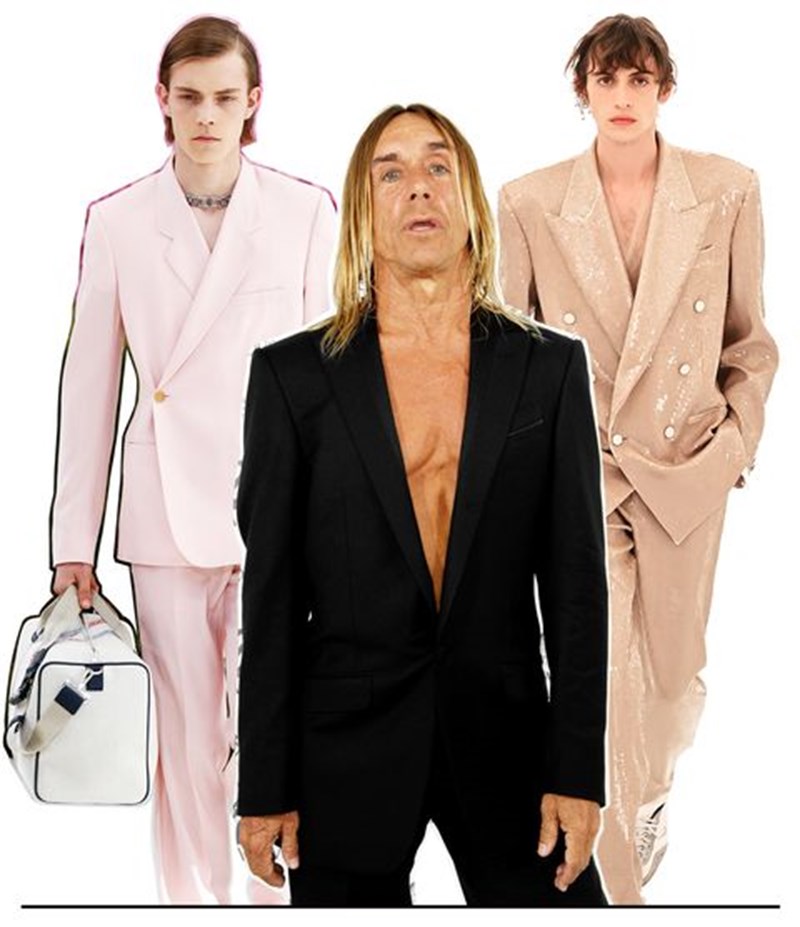 MODELS AND CELEBRITIES IN SHIRTLESS SUITS