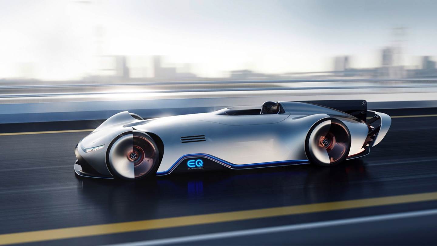 Το EQ Silver Arrow της Mercedes είναι το ρετρό hypercar του μέλλοντος