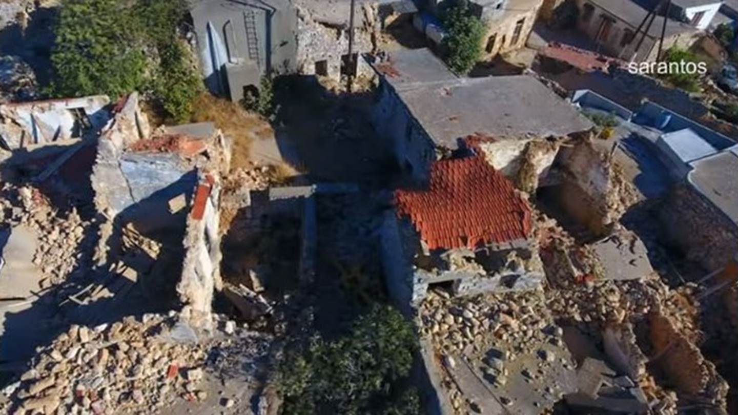 Βίντεο drone κατέγραψε την καταστροφή στην Κρήτη από το σεισμό