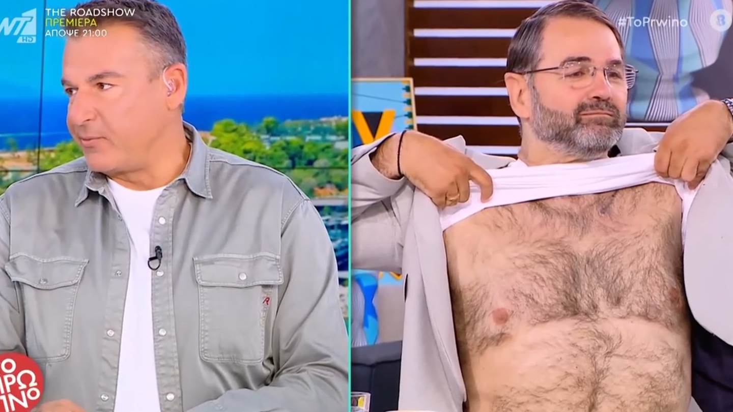 Ο Σταύρος Μπαλάσκας γδύθηκε στην εκπομπή του Γιώργου Λιάγκα (video)