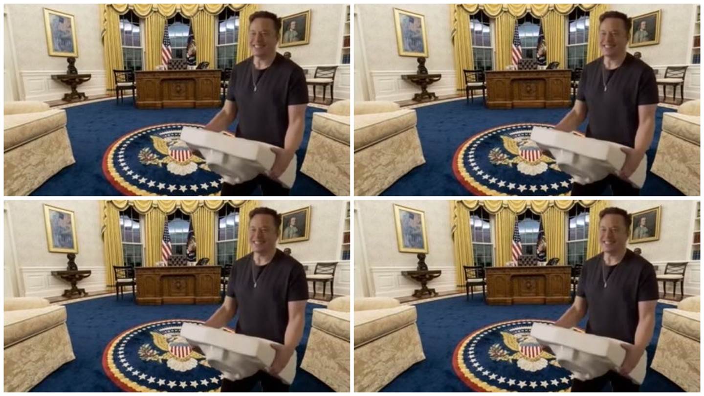 Ο Elon Musk πανηγύρισε τη νίκη Trump με έναν νιπτήρα στον Λευκό Οίκο