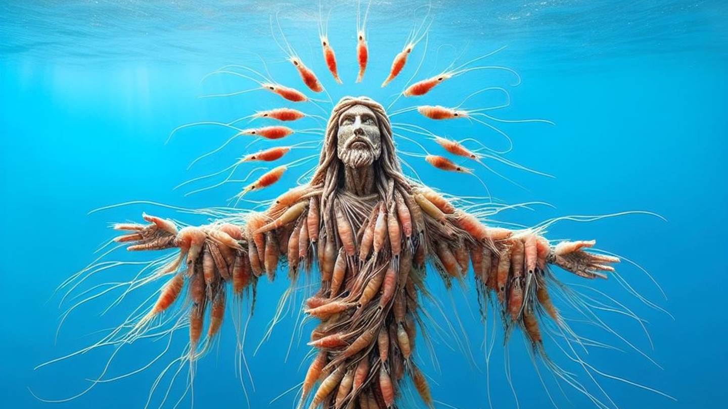 Ένας Ιησούς φτιαγμένος από γαρίδες 'αλωνίζει' στο ίντερνετ