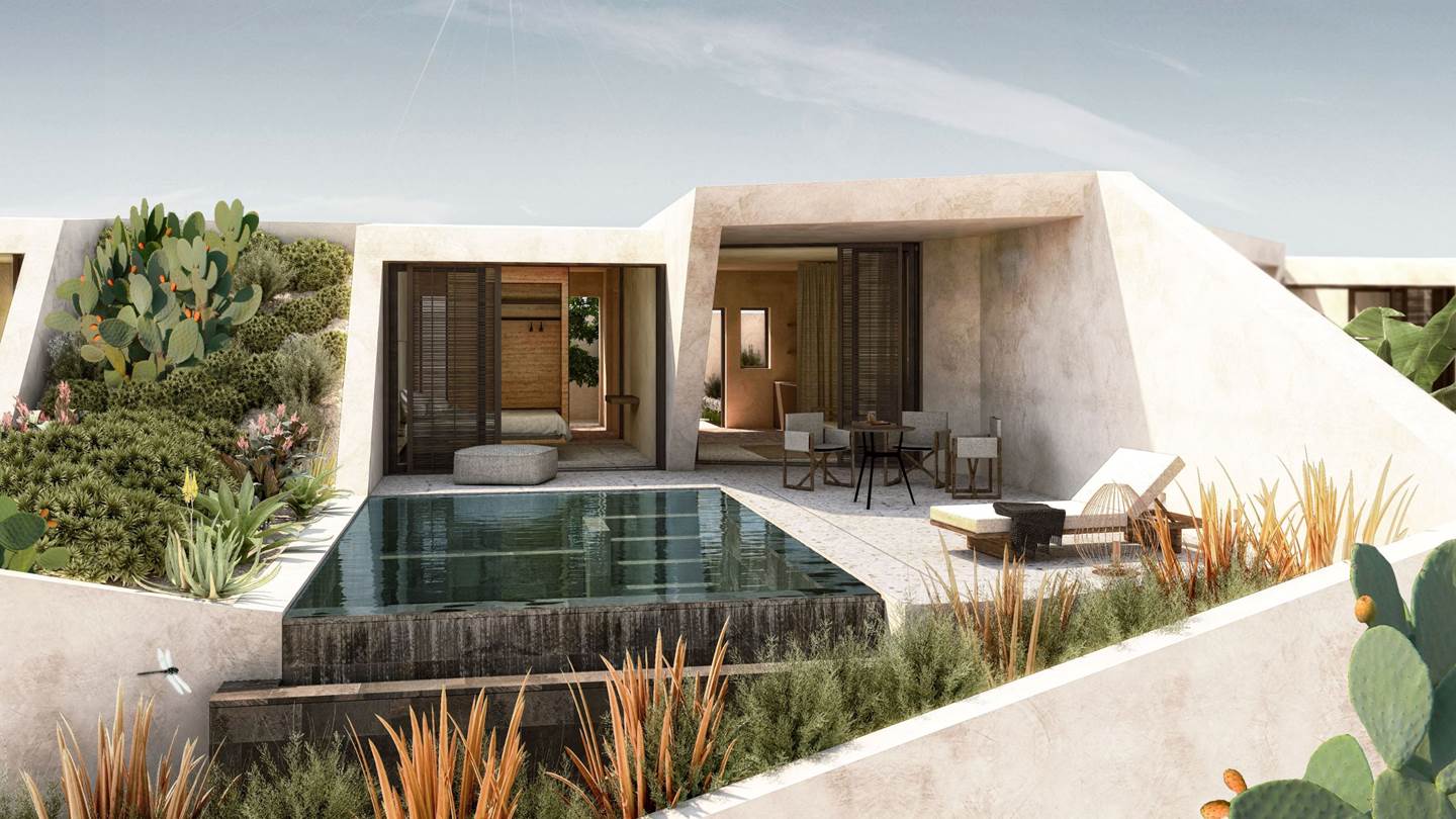 NOŪS: Ένα νέο εντυπωσιακό resort στη Σαντορίνη