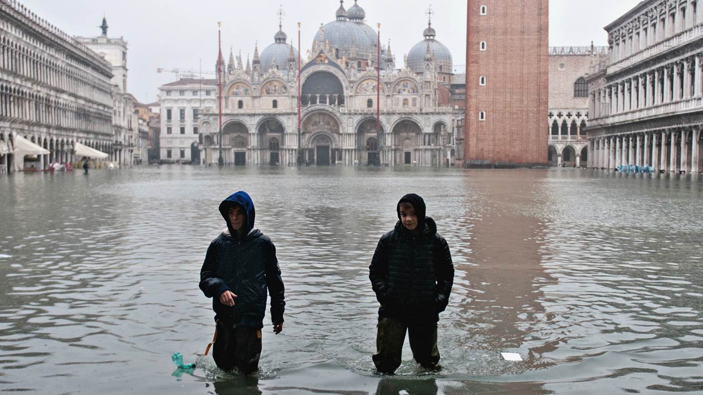 Φωτογραφίες από τις πλημμύρες της Βενετίας