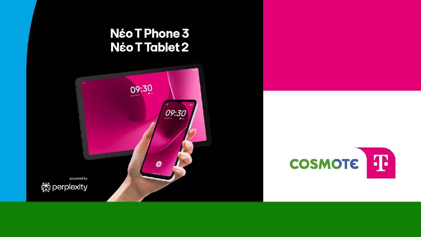 Στην Ελλάδα οι AI συσκευές T Phone 3 και Τ Tablet 2 από την COSMOTE TELEKOM