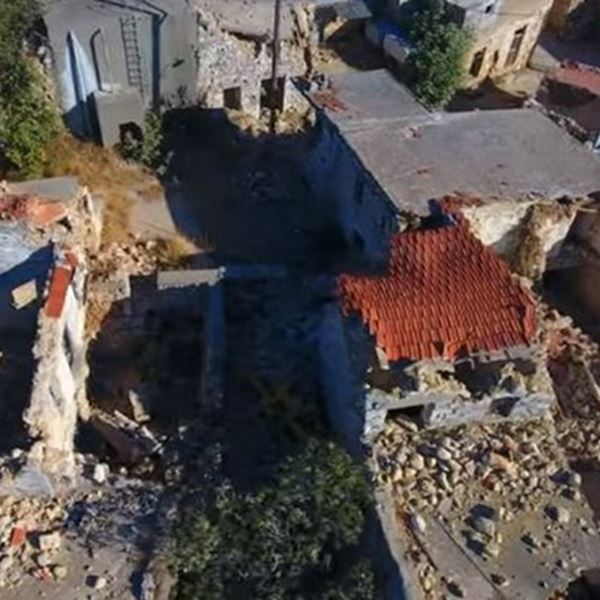 Βίντεο drone κατέγραψε την καταστροφή στην Κρήτη από το σεισμό