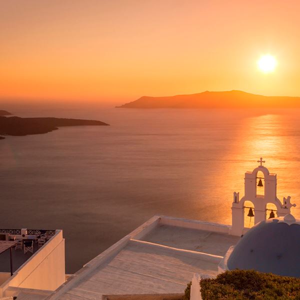 Το ηλιοβασίλεμα της Σαντορίνης live από το Reuters