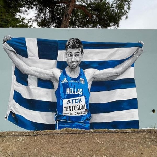 Jump Miltos: O Μίλτος Τεντόγλου έγινε mural στη Θεσσαλονίκη. Φυσικά.