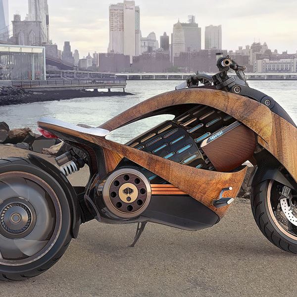 Newron EV-1: Μία ηλεκτρική, ξύλινη μοτοσυκλέτα