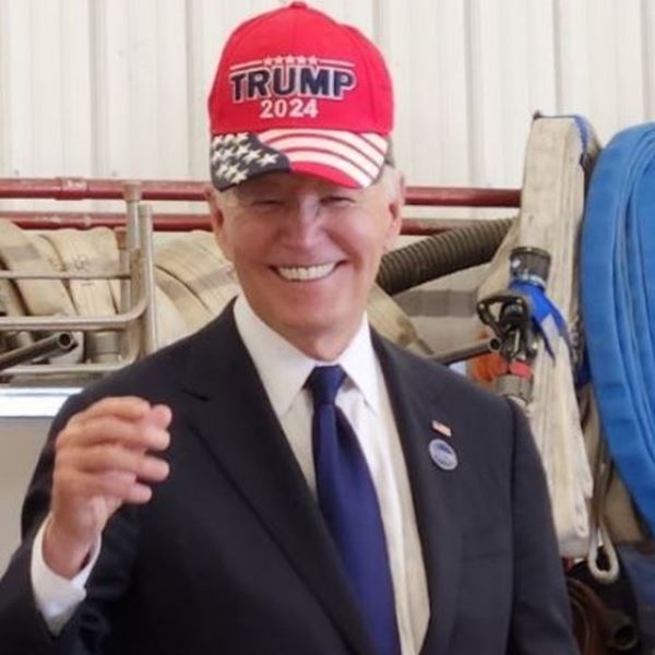 O λόγος που ο Biden εμφανίστηκε με καπέλο της καμπάνιας του Trump