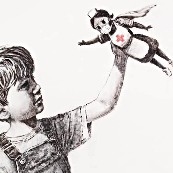 Το νέο γκράφιτι του Banksy ενάντια στον κορονοϊό
